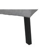 ECKSOFA in Webstoff Silberfarben  205/280 cm  - Silberfarben/Schwarz, Design, Textil/Metall (205/280cm) - Xora