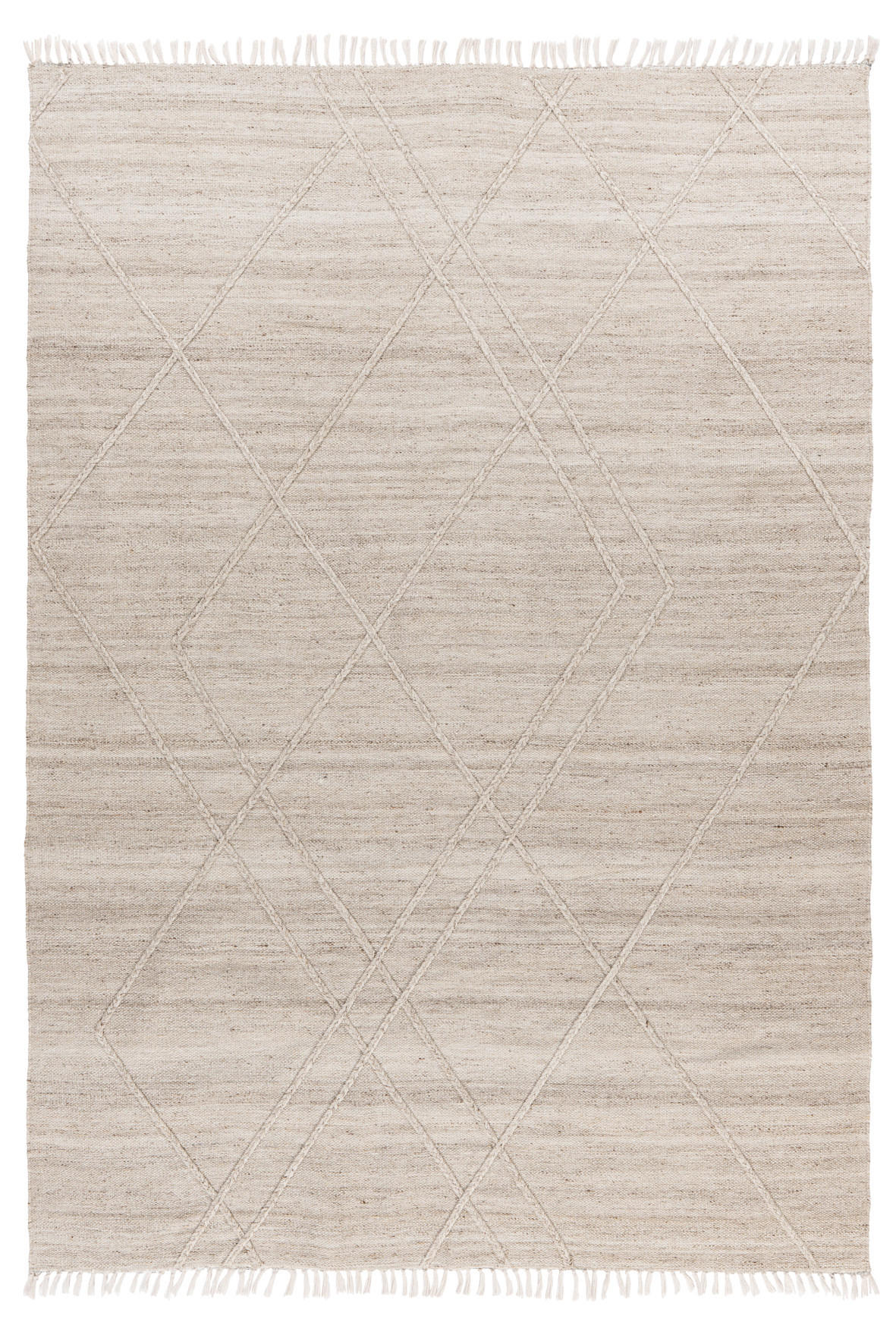 COVOR CU ȚESĂTURĂ PLATĂ My Dakar  - crem, Basics, textil (120/170cm)