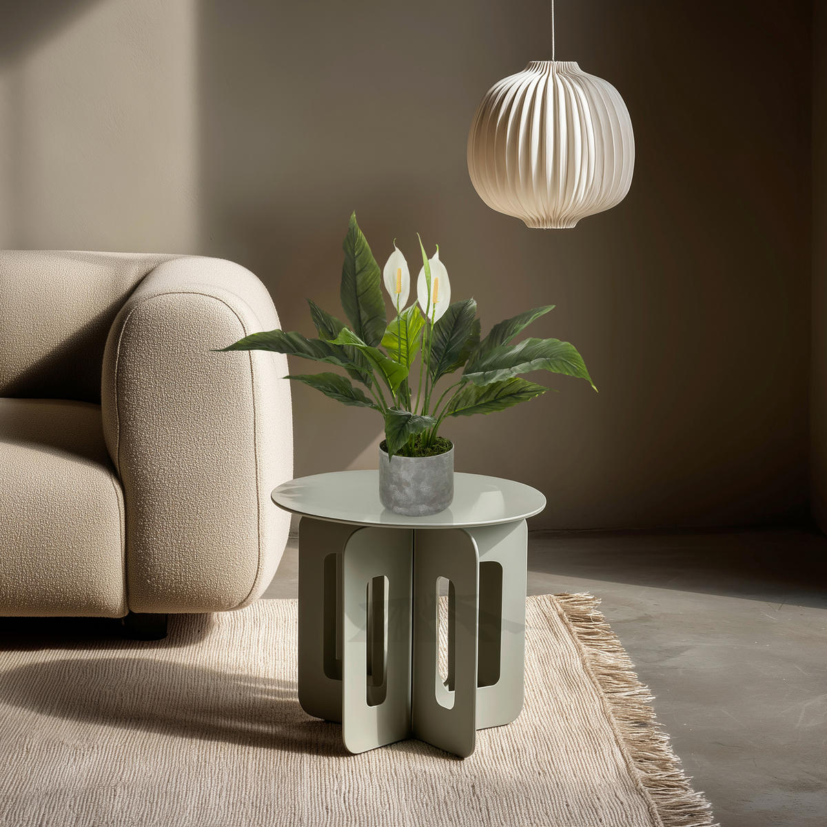 KUNSTPFLANZE  - Weiß/Grau, MODERN, Kunststoff (55/60/40cm) - MID.YOU