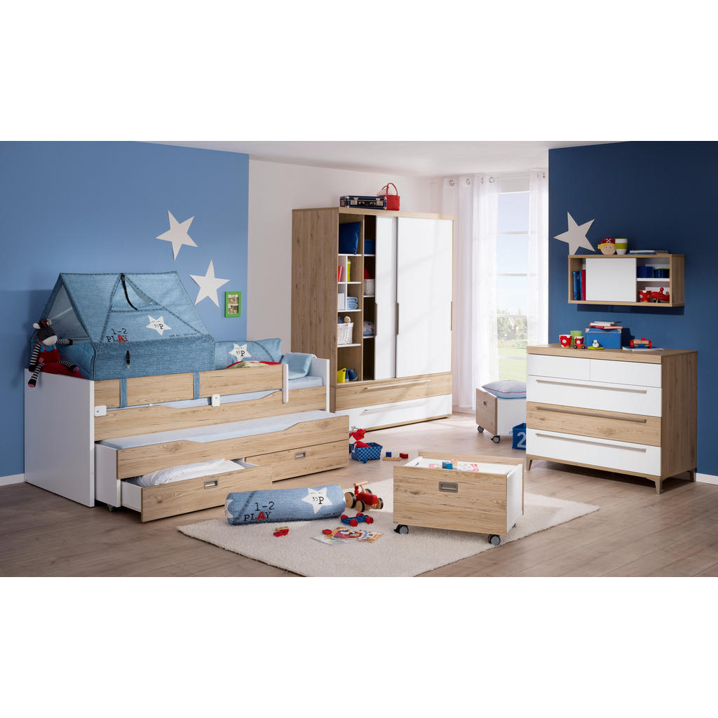 Thumbnail - Paidi Wandregal Fionn, Weiß, Eiche, Holzwerkstoff, 1 Fächer, 86.4x37.4x20 cm, Blauer Engel, Goldenes M, Beimöbel erhältl...