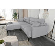 ECKSOFA  in Cord Hellgrau  180/253 cm  - Hellgrau/Schwarz, KONVENTIONELL, Textil/Metall (180/253cm) - Carryhome