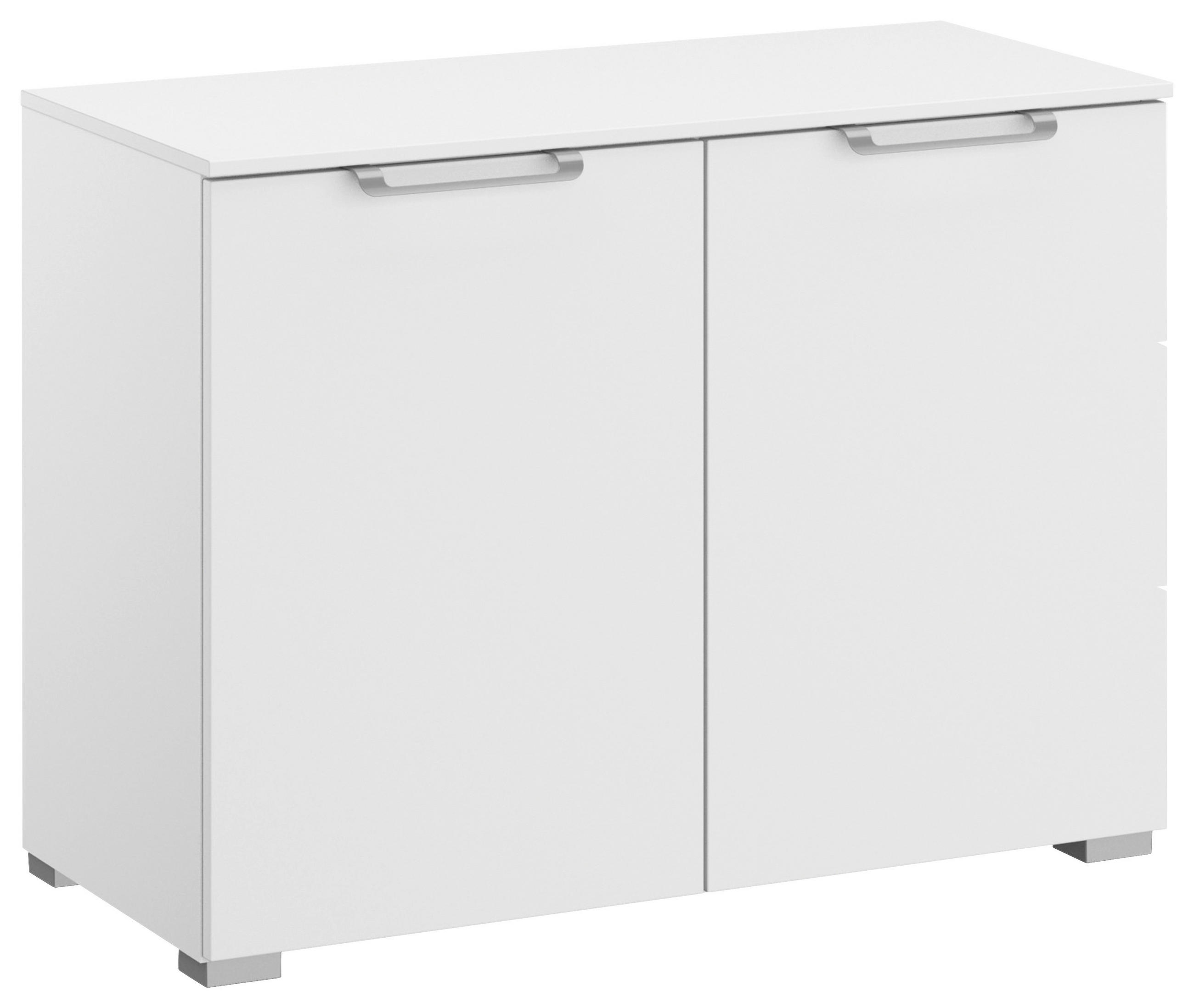 KOMMODE 80/61/42 cm Weiss  - Weiss/Silberfarben, Design, Holzwerkstoff/Kunststoff (80/61/42cm) - Novel