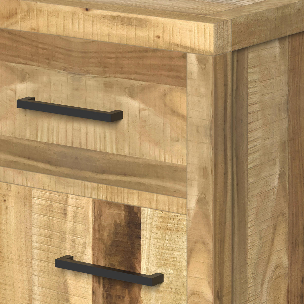 HIGHBOARD  in 43/104/39 cm  - Schwarz/Naturfarben, Natur, Holz/Metall (43/104/39cm) - Livetastic