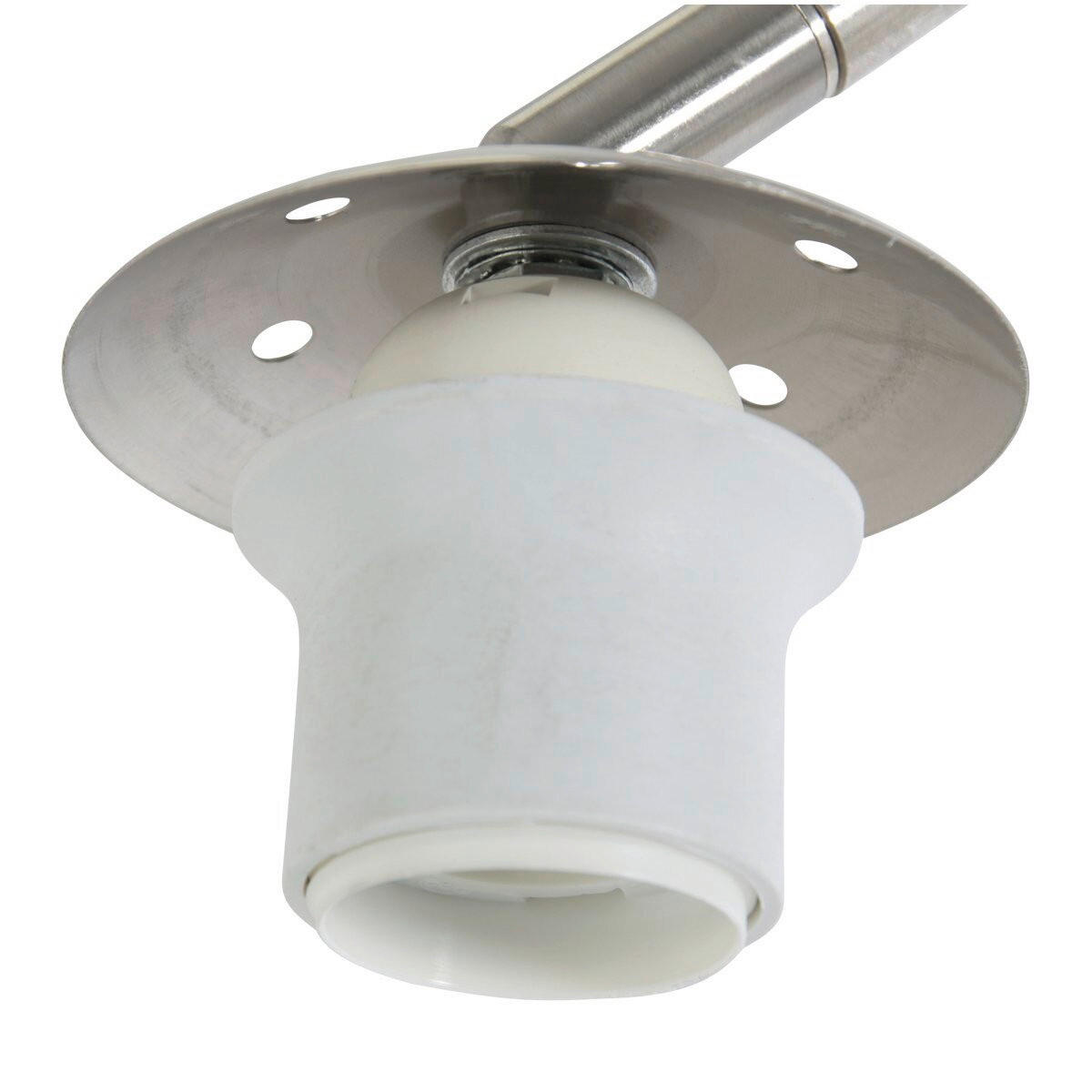STEHLEUCHTE SPARKLED LIGHT 50/240/230 cm  - Edelstahlfarben/Grau, Trend, Kunststoff/Metall (50/240/230cm)
