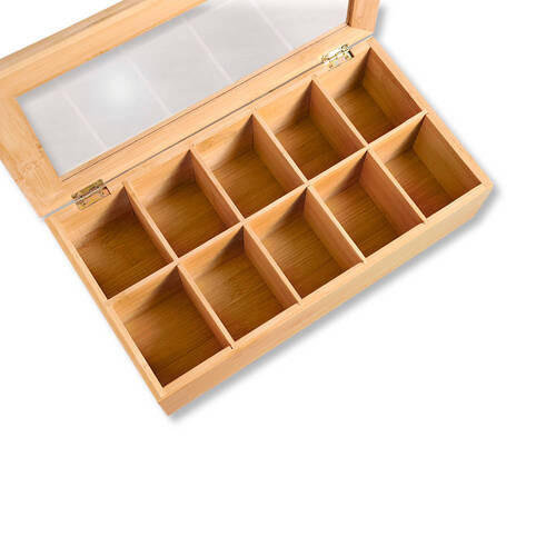 TEEBOX  - Naturfarben, MODERN, Holz/Kunststoff (36/20/9cm) - Kesper