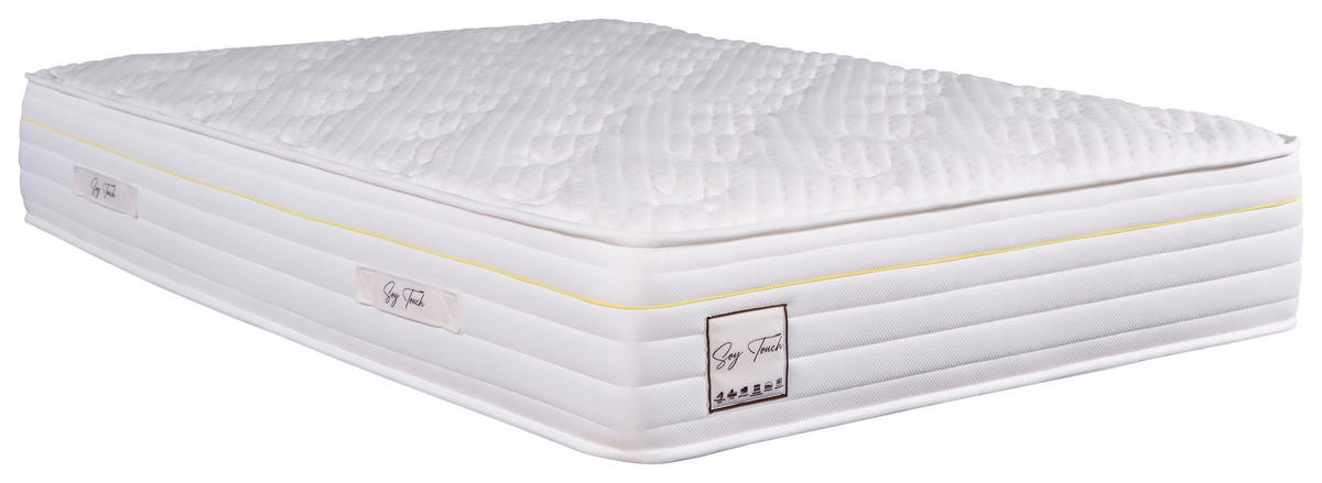 TASCHENFEDERKERNMATRATZE 200/210 cm, Höhe ca.: 28 cm, H3 = fest, 7-Zonen - Weiß, Basics, Textil (200/210cm) - Livetastic