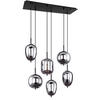 HÄNGELEUCHTE 80/34/120 cm  - Schwarz, Design, Glas/Metall (80/34/120cm) - Globo