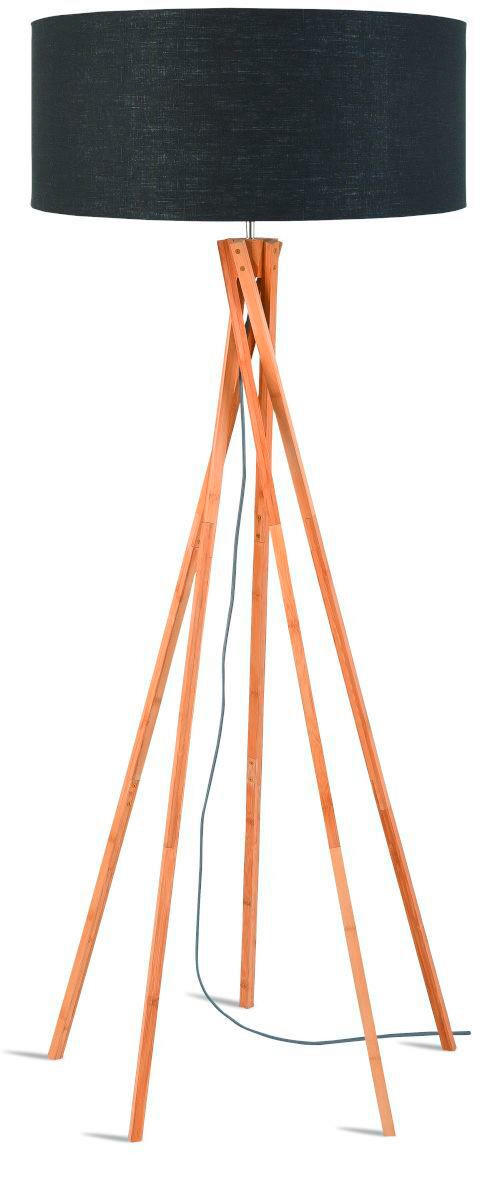 STEHLEUCHTE 60/60/160 cm    - Dunkelgrau/Naturfarben, Trend (60/60/160cm) - Good & Mojo