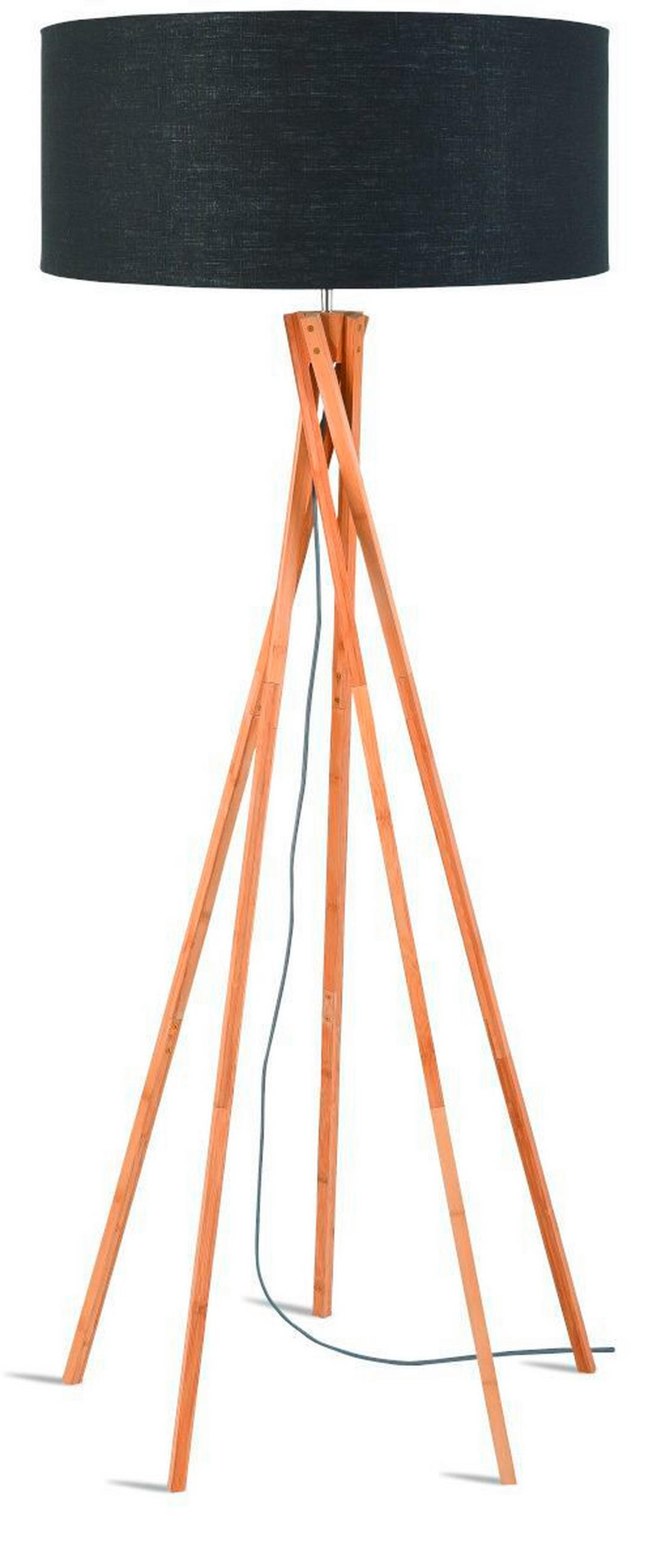 GOLVLAMPA GOOD&MOJO  60/60/160 cm    - mörkgrå/naturfärgad, Trend (60/60/160cm) - Good & Mojo