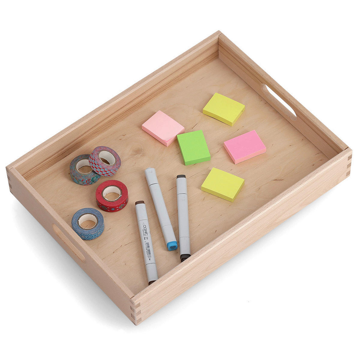 AUFBEWAHRUNGSBOXEN-SET - Naturfarben, Basics, Holz (40/26,5/32cm) - Zeller Present