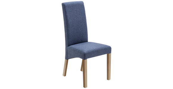 STUHL in Webstoff Textil - Blau/Sonoma Eiche, KONVENTIONELL, Holz/Textil (47/102/57cm) - Carryhome
