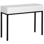 KONSOLENTISCH Schwarz, Weiß  - Schwarz/Weiß, Design, Holzwerkstoff/Metall (100/35/77cm) - Hom`in