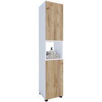HOCHSCHRANK 31/160/30 cm  - Honigeiche/Weiss, Modern, Holzwerkstoff/Kunststoff (31/160/30cm) - MID.YOU