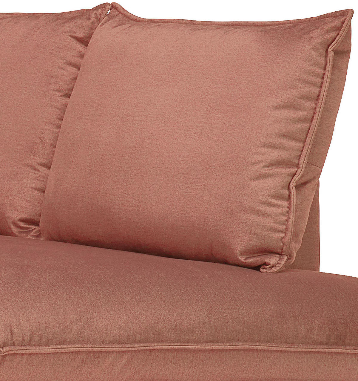 ECKSOFA in Samt Orange  - Schwarz/Orange, Design, Textil/Metall (241/200cm) - Carryhome
