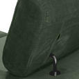 ECKSOFA Dunkelgrün Flachgewebe Rücken echt, Kopfteilverstellung, Sitzvorzug  - Dunkelgrün/Schwarz, MODERN, Textil/Metall (258/210cm) - Landscape
