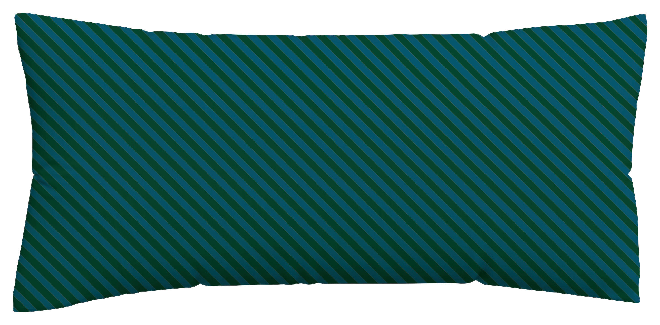 Schlafgut Kopfkissenbezug Woven Satin Fade Petrol, Dunkelgrün 40x80 cm
