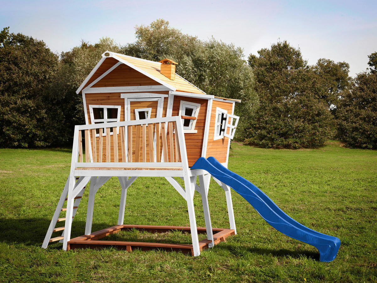 SPIELTURM 432/288/193 cm  - Blau/Weiss, Konventionell, Holz (432/288/193cm)