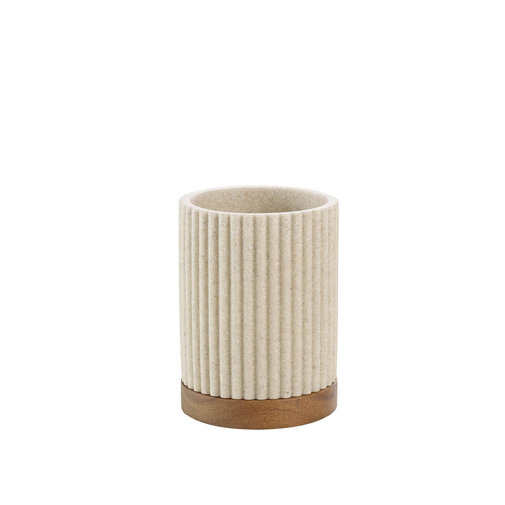 DRŽIAK NA ZUBNÉ KEFKY béžová - béžová, Basics, plast (8/8/10.8cm) - Homeware