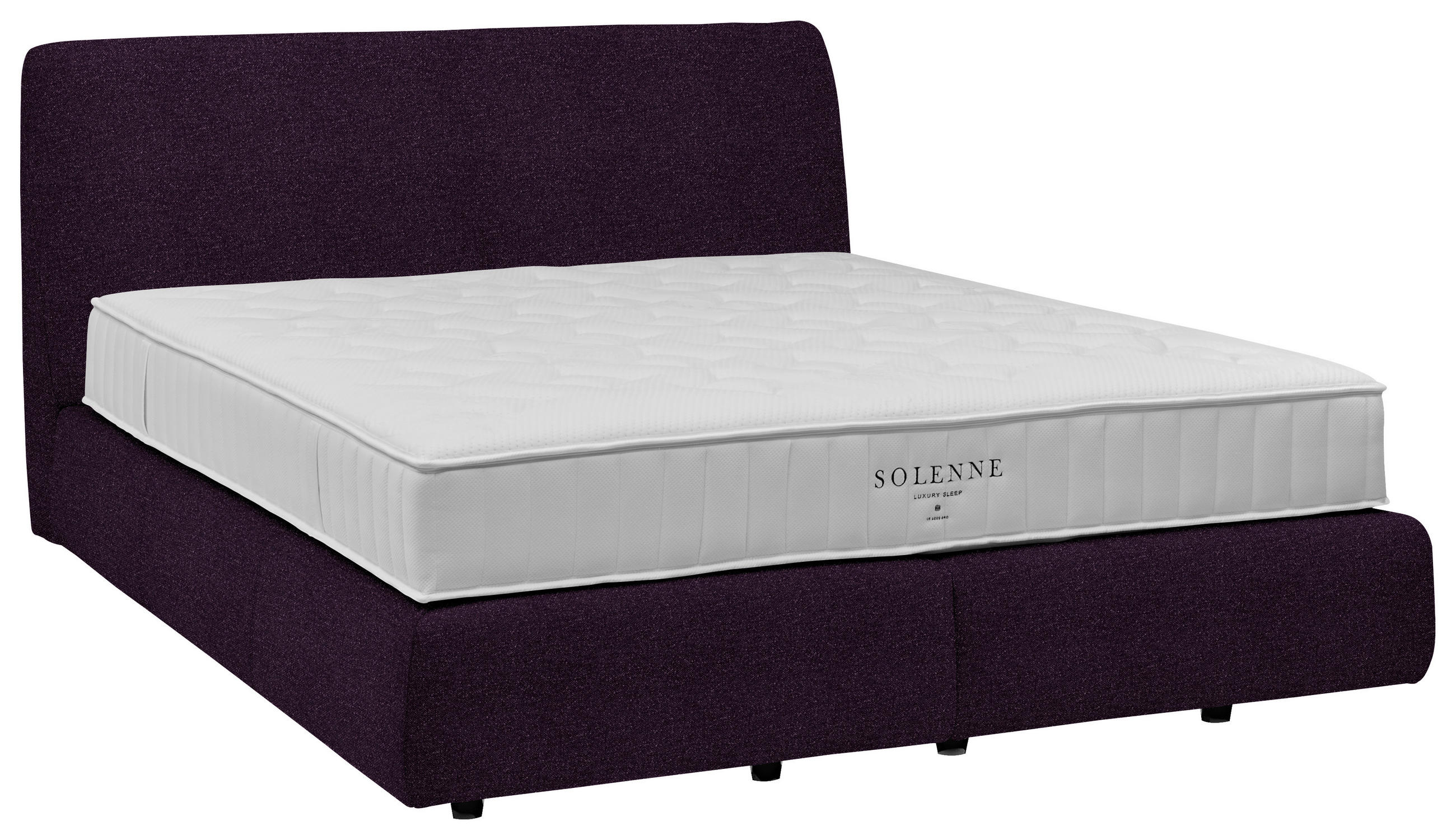 BOXSPRINGBETT 200/200 cm  in Violett  - Violett/Schwarz, Design, Kunststoff/Textil (200/200cm) - Johann Jakob