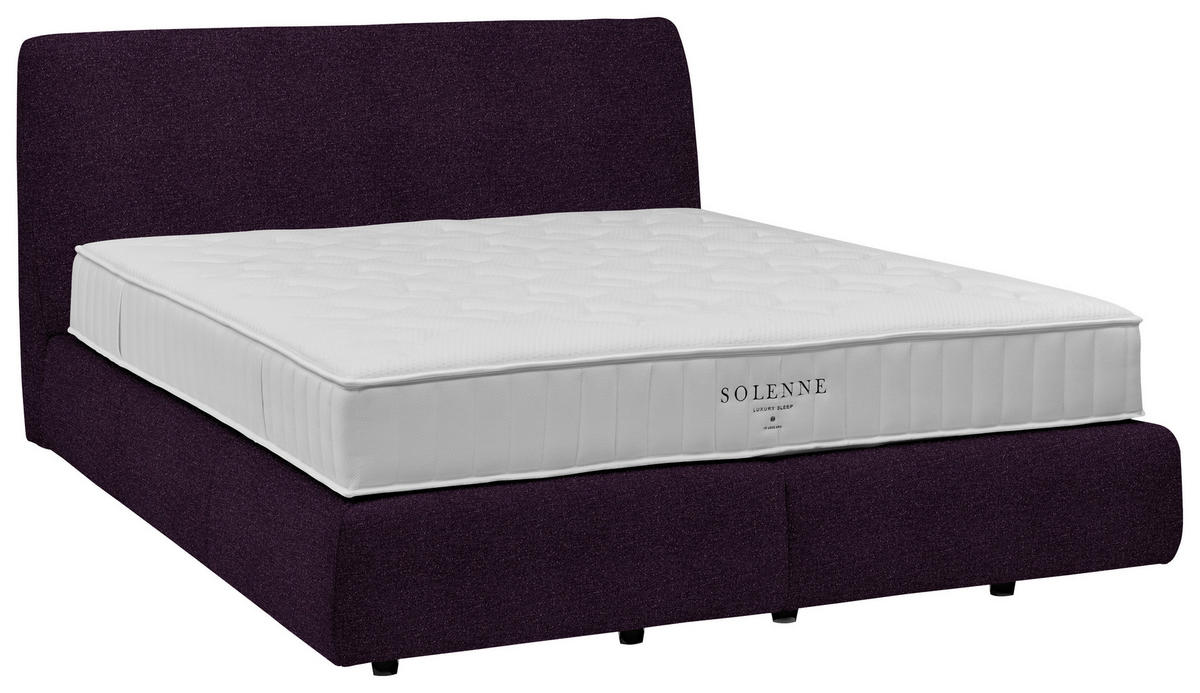 BOXSPRINGBETT 160/200 cm  in Violett  - Violett/Schwarz, Design, Kunststoff/Textil (160/200cm) - Johann Jakob