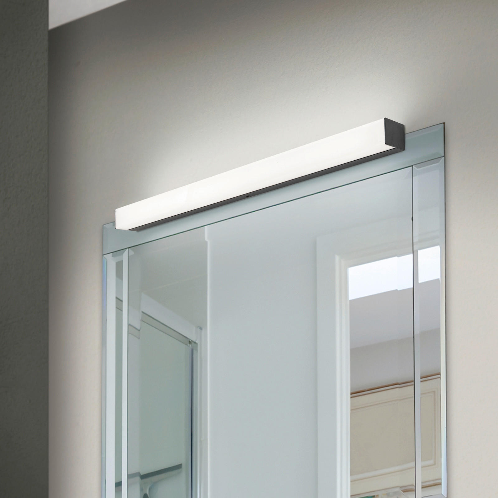 SPIEGELLEUCHTE Horizon   - Schwarz/Weiß, KONVENTIONELL, Kunststoff/Metall (60/4/5,8cm)