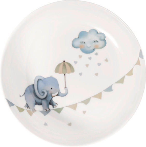 KINDERTELLER Walk Elephant Fine China  - Multicolor, Design, Keramik (18,5/18,5/4,5cm) - Villa Collection