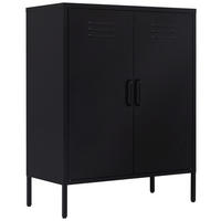 SCHUHSCHRANK Schwarz  - Schwarz, Design, Metall (80/101,5/40cm) - MID.YOU