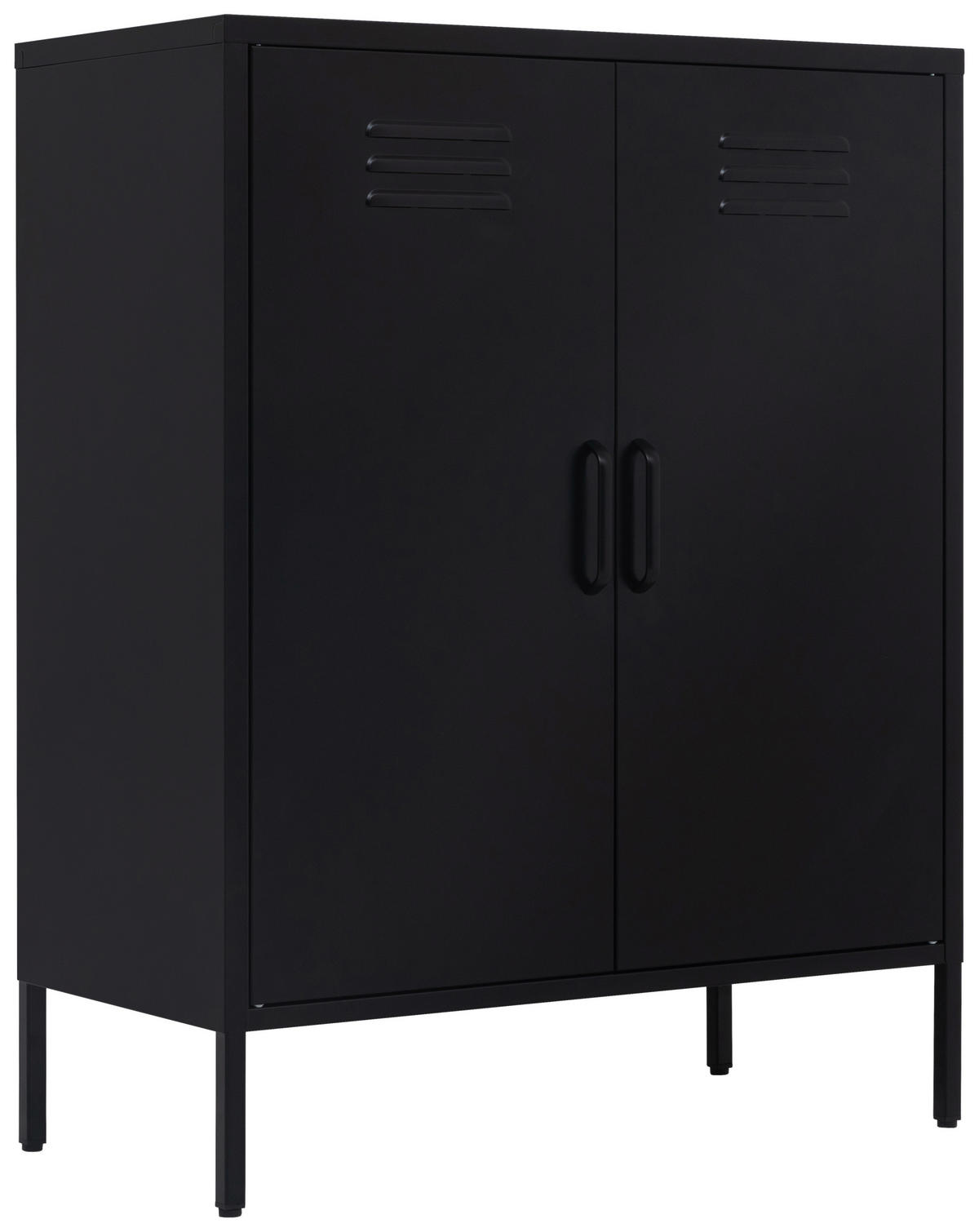 SCHUHSCHRANK Schwarz  - Schwarz, Design, Metall (80/101,5/40cm) - MID.YOU