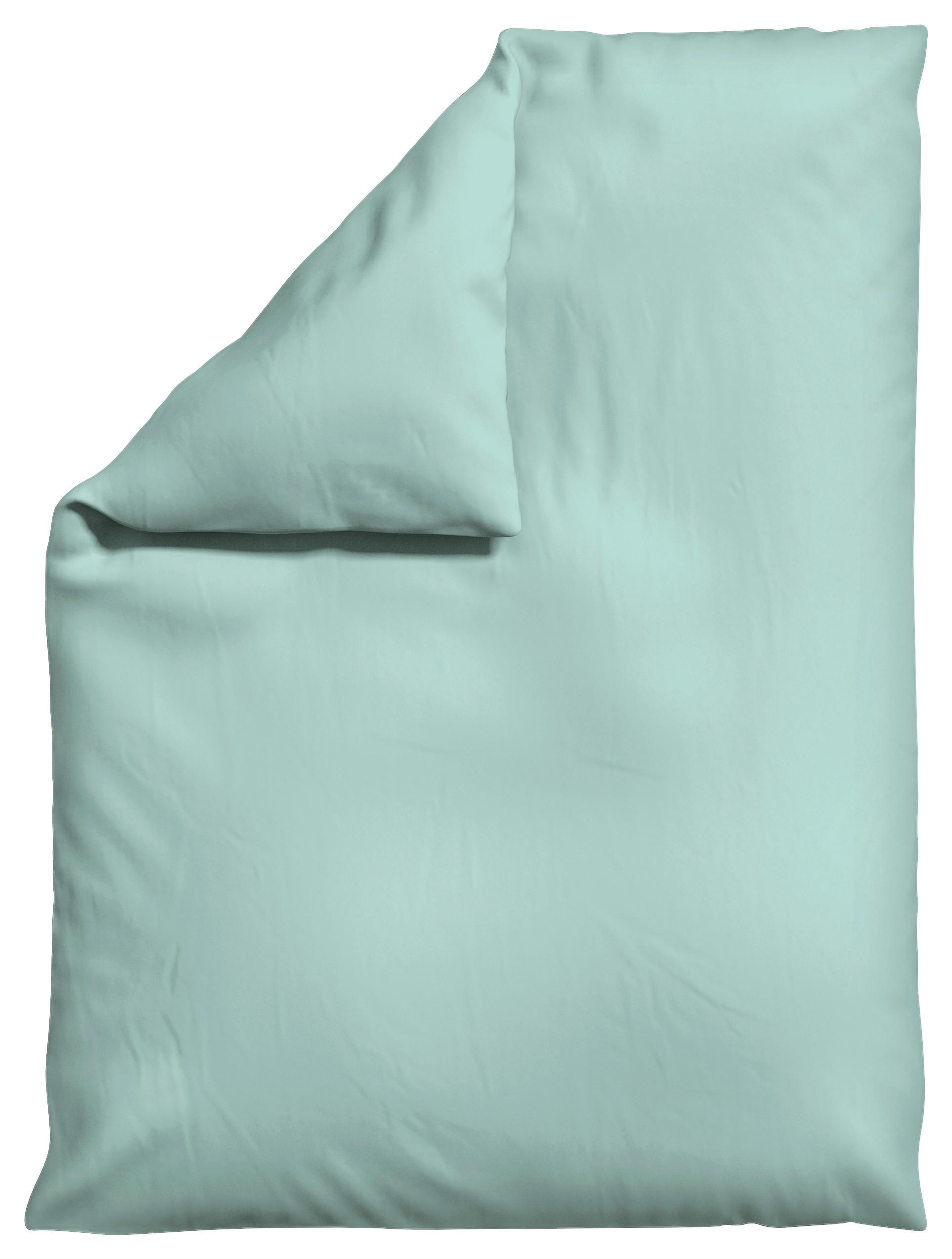 Schlafgut Bettdeckenbezug Woven Satin Türkis 155x220 cm