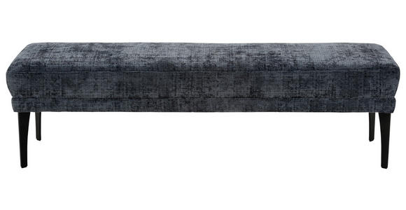 HOCKERBANK 180/57/57 cm - Schwarz/Dunkelblau, Design, Textil/Metall (180/57/57cm) - Moderano