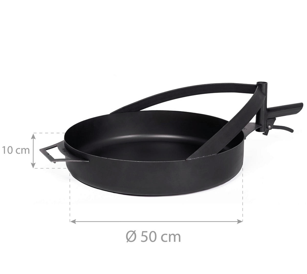 PFANNE 50 cm  - Schwarz, Basics, Metall (50cm) - Ambia Garden