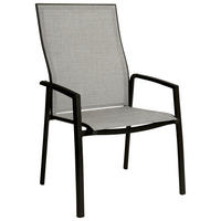 STAPELSESSEL Aluminium Grau, Schwarz  - Schwarz/Grau, Design, Textil/Metall (68/109/70cm) - Stern