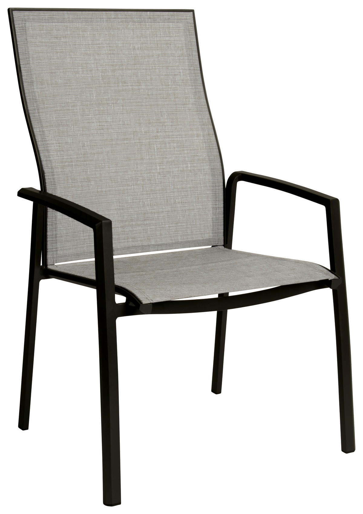 STAPELSESSEL Aluminium Grau, Schwarz  - Schwarz/Grau, Design, Textil/Metall (68/109/70cm) - Stern