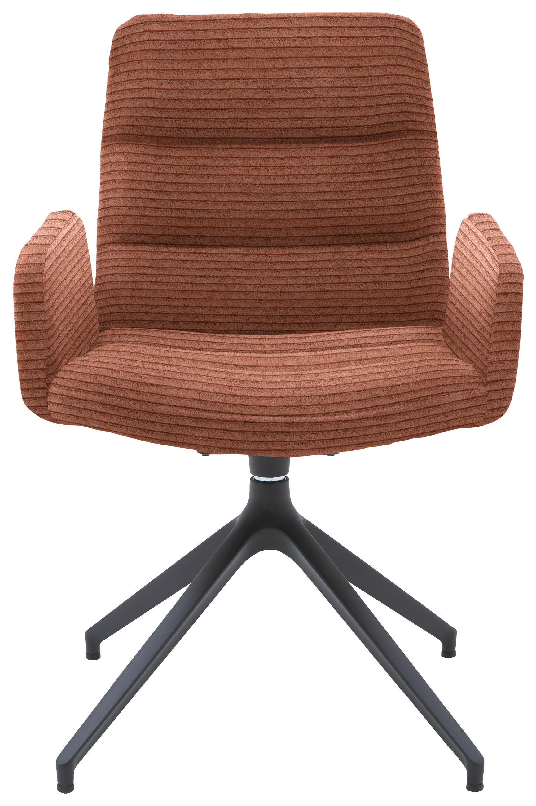ARMLEHNSTUHL  in Cord  - Rostfarben/Schwarz, Design, Textil/Metall (61/88/66cm) - Dieter Knoll
