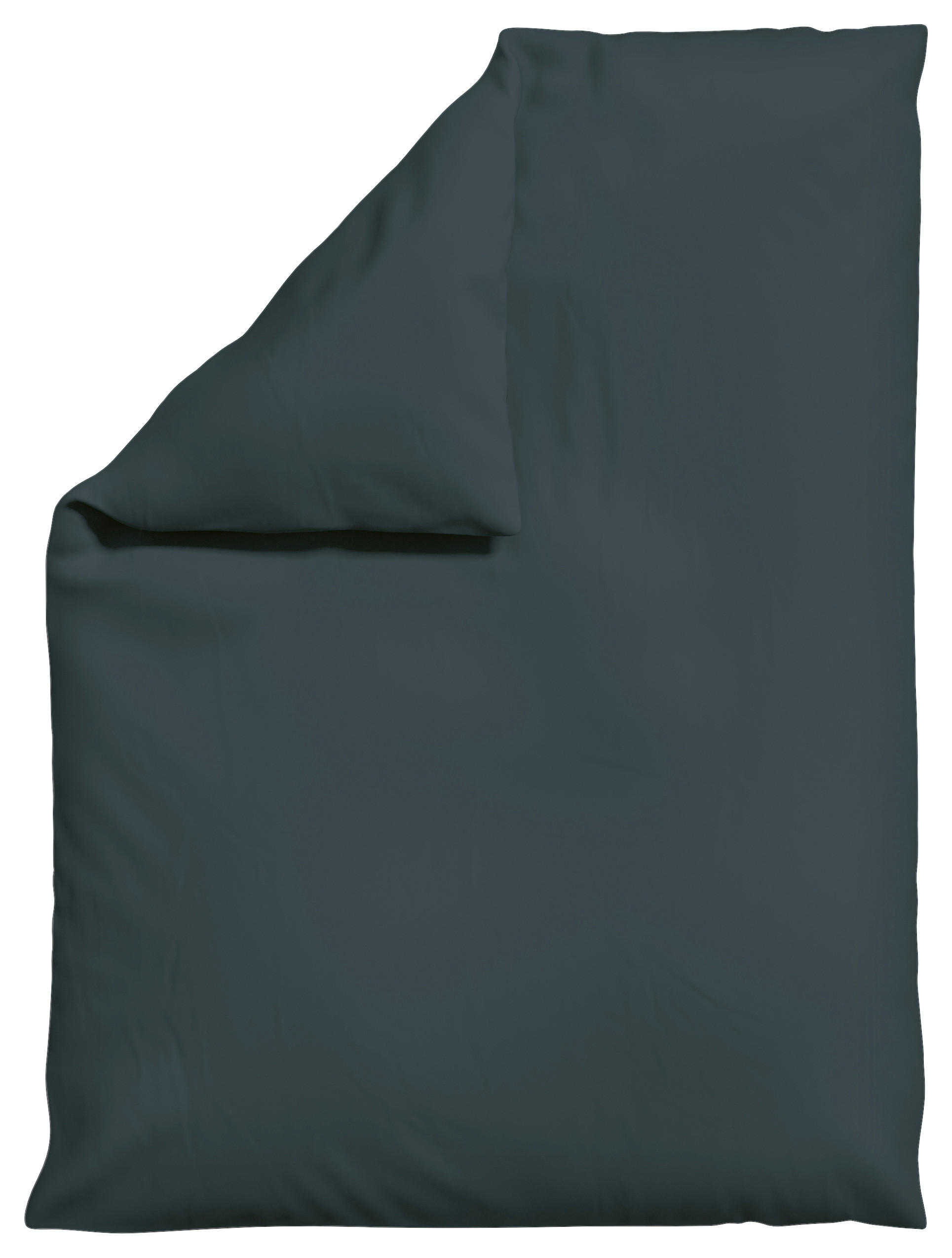 BETTDECKENBEZUG -teilig KNITTED JERSEY Jersey 155/220 cm  - Dunkelgrau, Basics, Textil (155/220cm) - Schlafgut