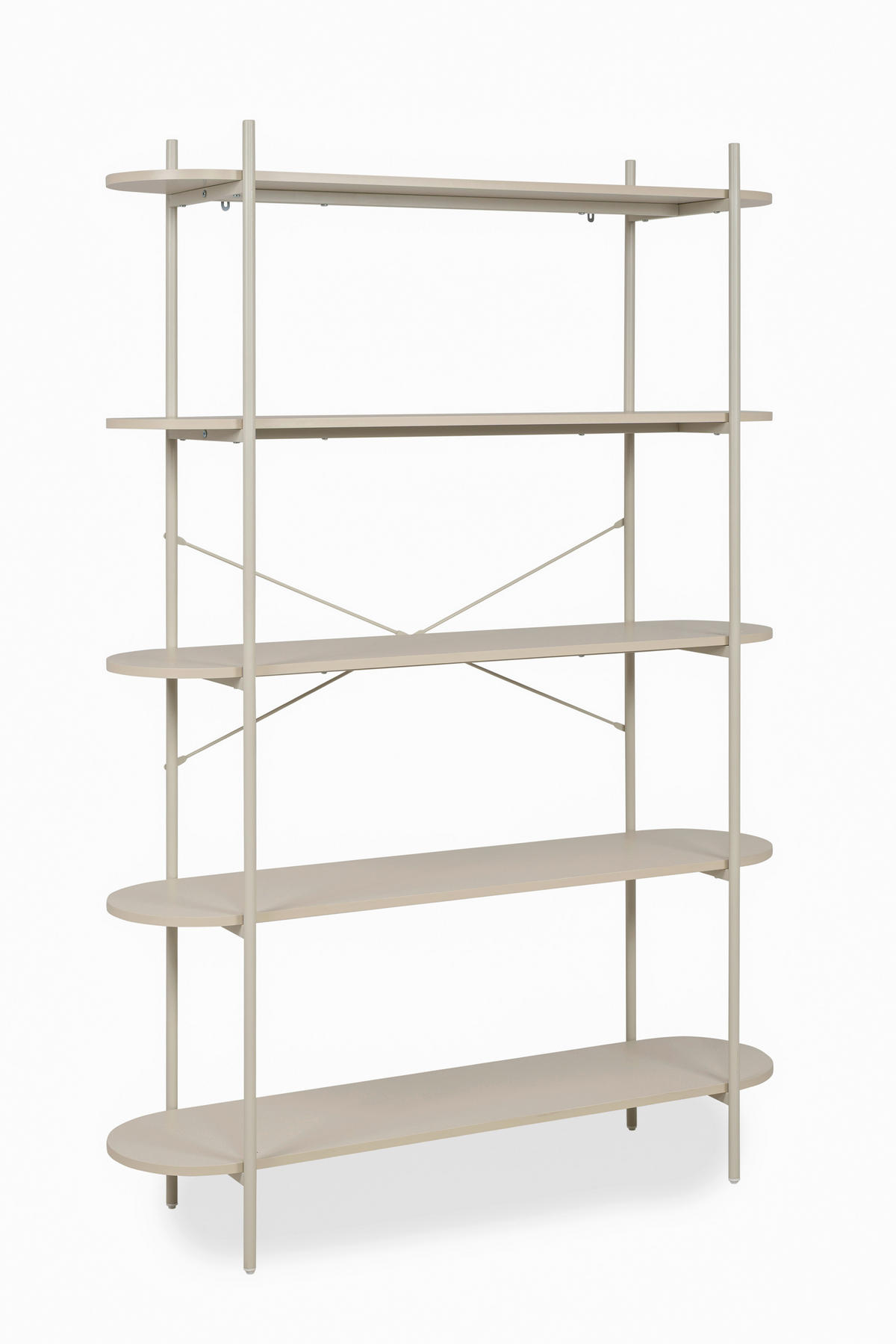 REGAL bež  metal, drvni materijal  - bež, Design, drvni materijal/metal (120/174/34,5cm) - MID.YOU