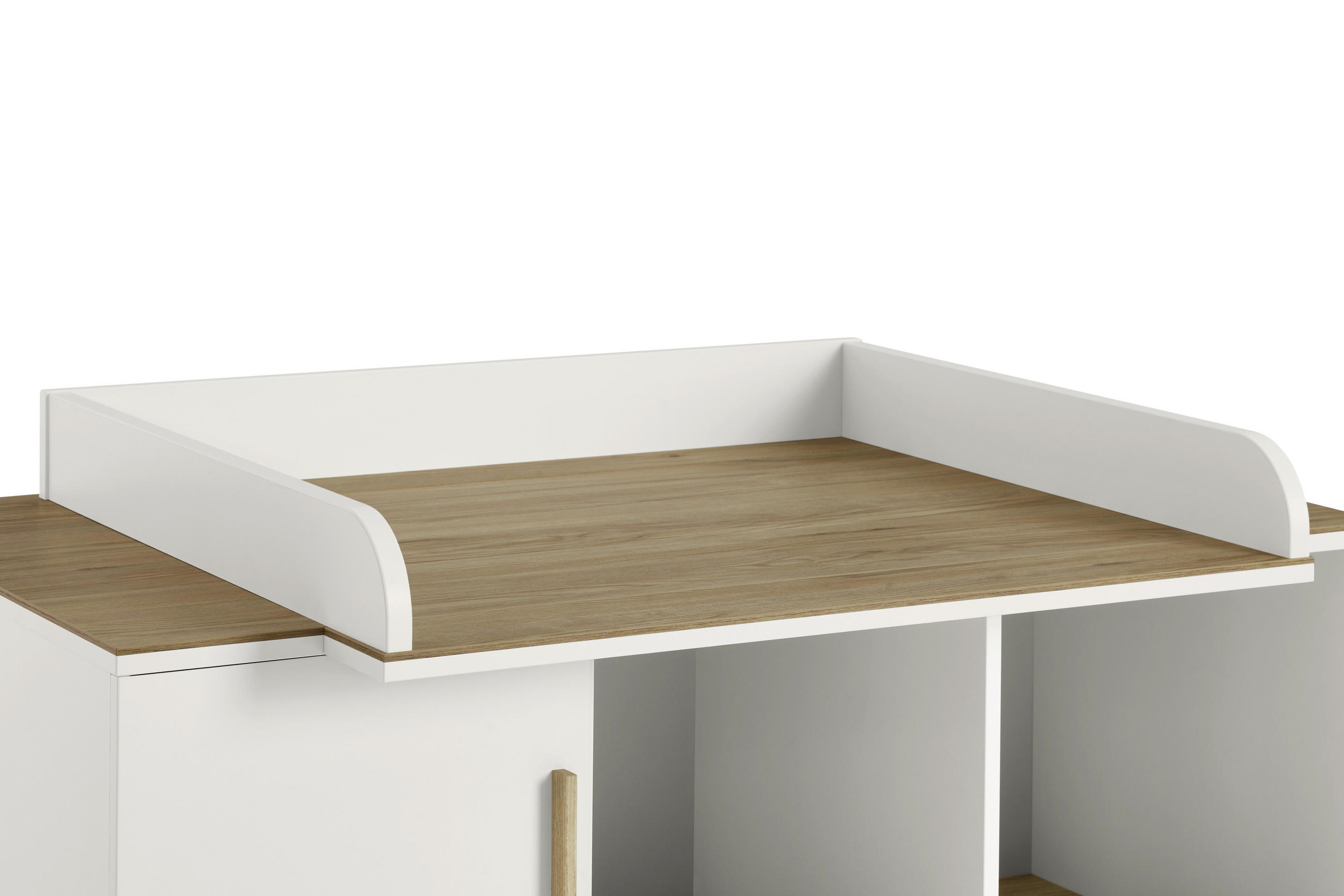 WICKELKOMMODE Weiß, Eichefarben  - Eichefarben/Weiß, Basics, Holzwerkstoff (123,50/92,10/55,60cm) - Paidi