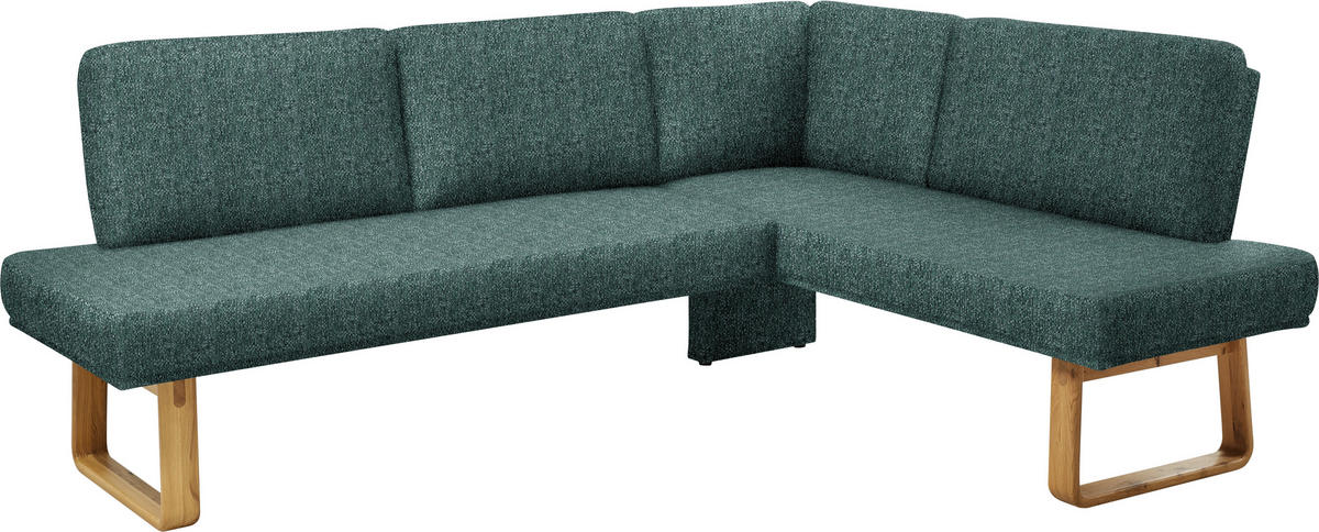 ECKBANK 280/174 cm  in Grün, Eichefarben  - Eichefarben/Grün, Design, Holz/Textil (280/174cm) - Dieter Knoll