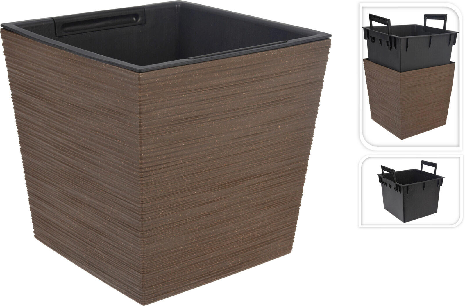 KVETINÁČ textil, 23.5/24/24 cm - viacfarebná, Basics, textil (23.5/24/24cm)