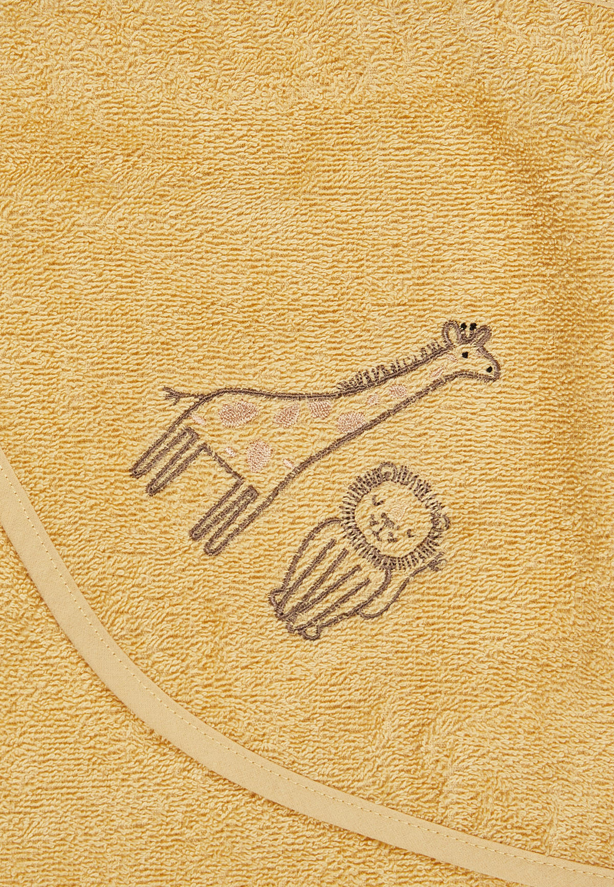 KAPUZENBADETUCH Spielwaren Safari  - Dunkelgelb, Basics, Textil (100/100/0,5cm) - Sterntaler