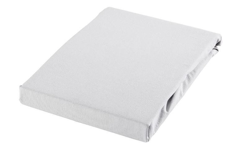 SPANNBETTTUCH Jersey - Silberfarben, Basics, Textil (90-100/200-220cm) - Novel