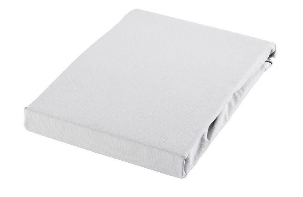 TOPPER-SPANNBETTTUCH FLORENZ Jersey  - Silberfarben, KONVENTIONELL, Textil (100/200-220cm) - Novel