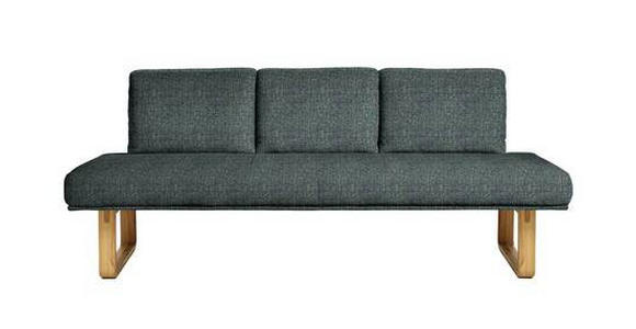 SITZBANK 209/92/78 cm in Türkis, Eichefarben - Türkis/Eichefarben, Design, Holz/Textil (209/92/78cm) - Dieter Knoll