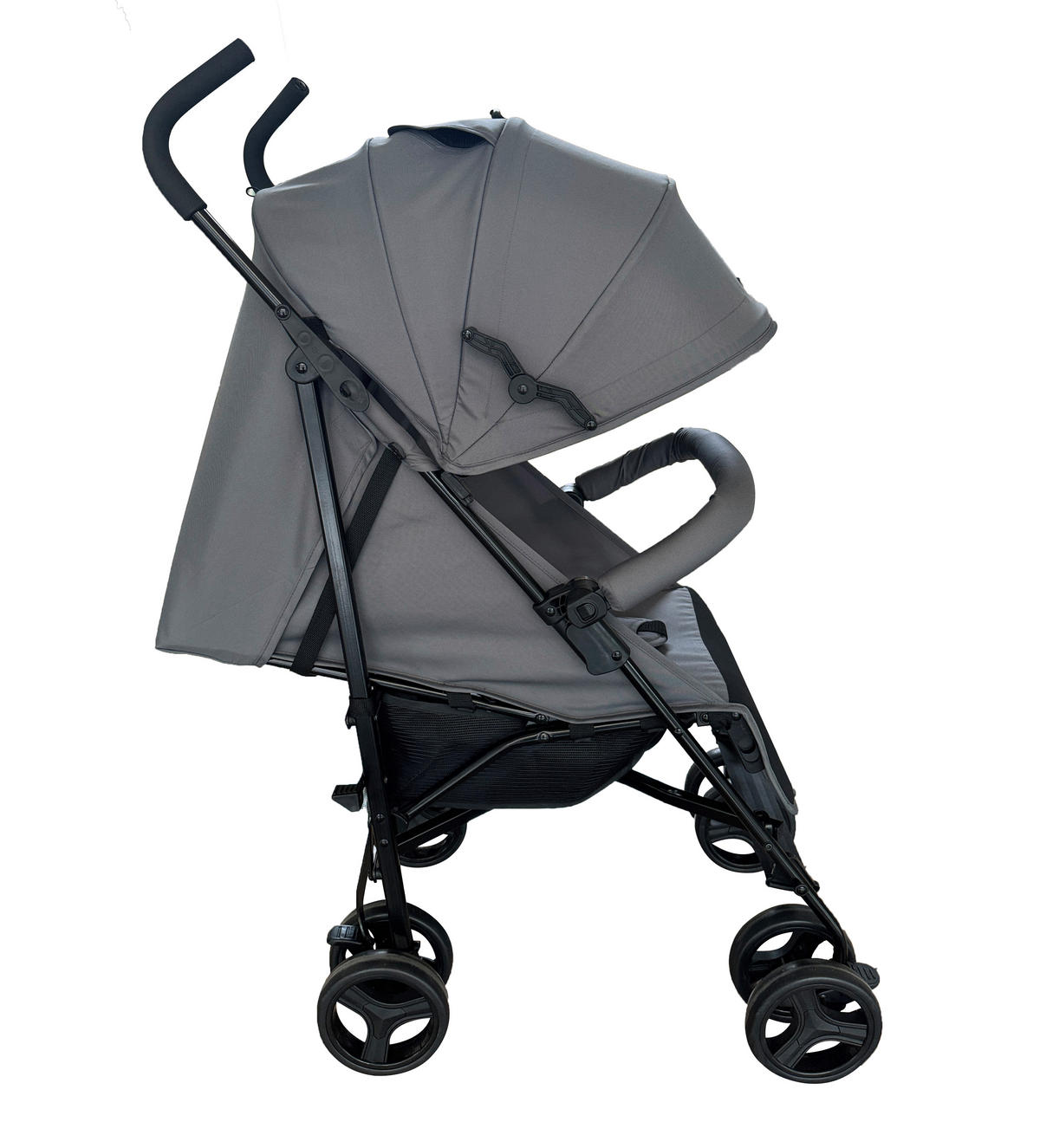 KIŠOBRAN KOLICA  Madrid  - tamnosiva/crna, Osnovno, tekstil/metal (79/51/105cm) - My Baby Lou