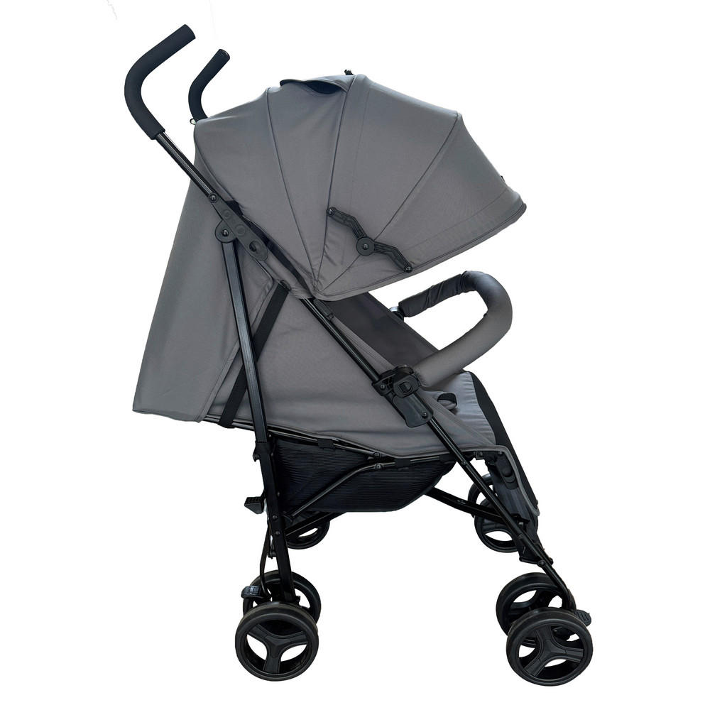 Thumbnail - My Baby Lou Buggy Madrid, Dunkelgrau, Textil, 51x105x79 cm, EN 1888, Fußstütze abklappbar, 5-Punkte-Gurt, Doppelbremse, ...