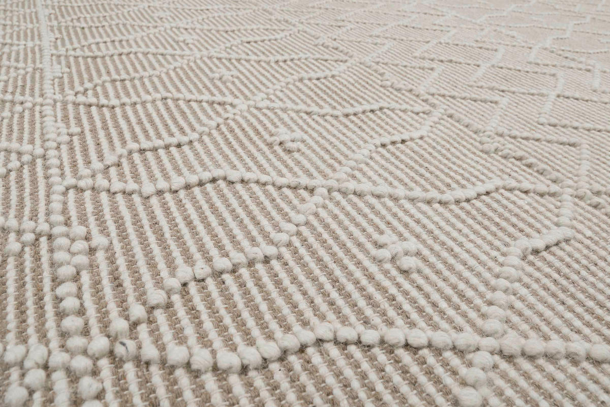 HANDWEBTEPPICH 140/200 cm Ana Taupe, Ecru rechteckig  - Taupe/Ecru, Design, Textil (140/200cm) - Esprit