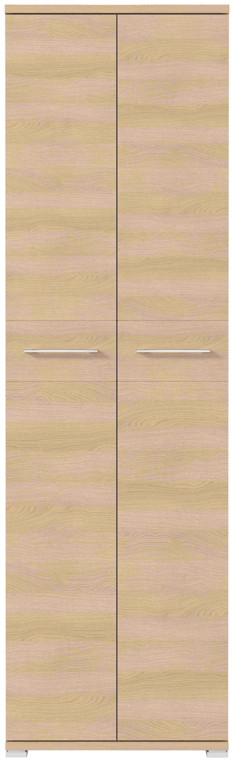 GARDEROBENSCHRANK  in 59/199/40 cm  - Eichefarben/Silberfarben, KONVENTIONELL, Holzwerkstoff/Kunststoff (59/199/40cm)