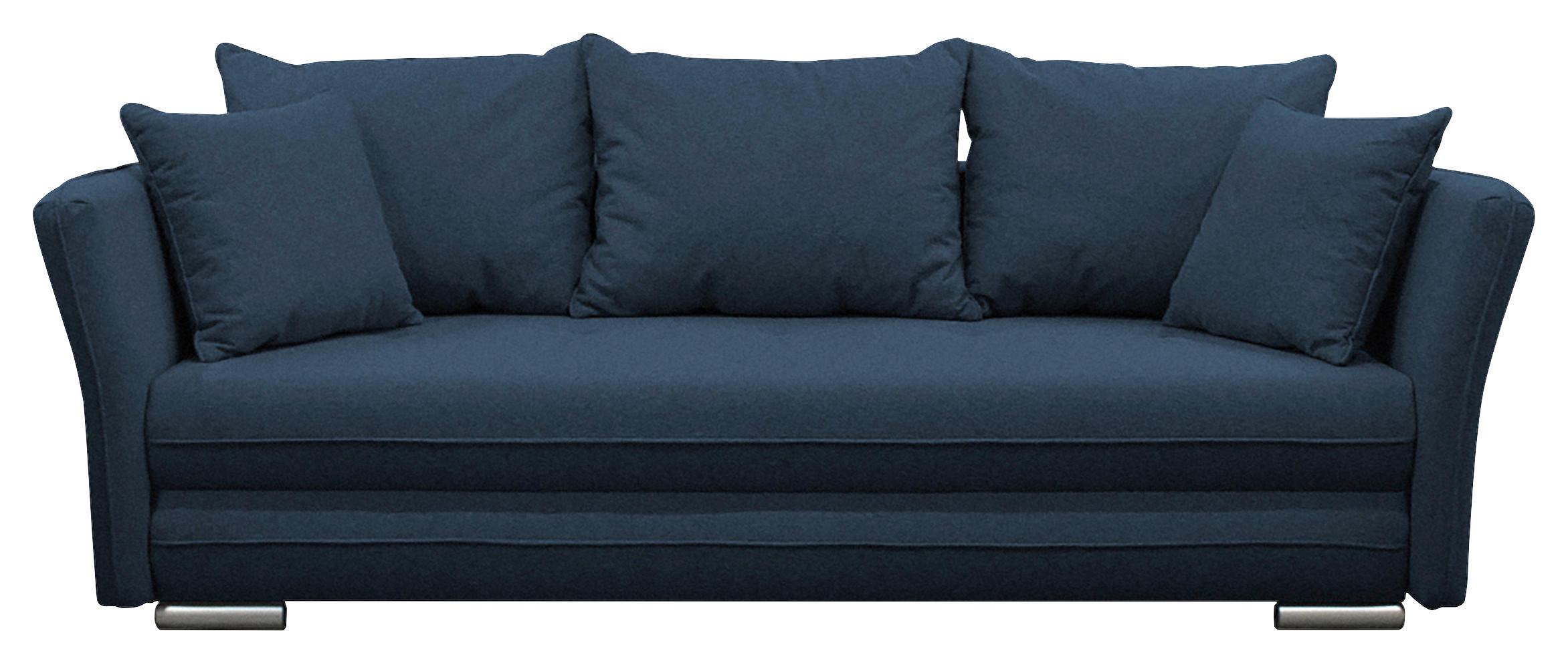 SCHLAFSOFA  mit Webstoff Blau  - Blau/Silberfarben, Design, Kunststoff/Textil (235/83/106cm) - MID.YOU
