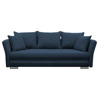 SCHLAFSOFA  mit Webstoff Blau  - Blau/Silberfarben, Design, Kunststoff/Textil (235/83/106cm) - MID.YOU