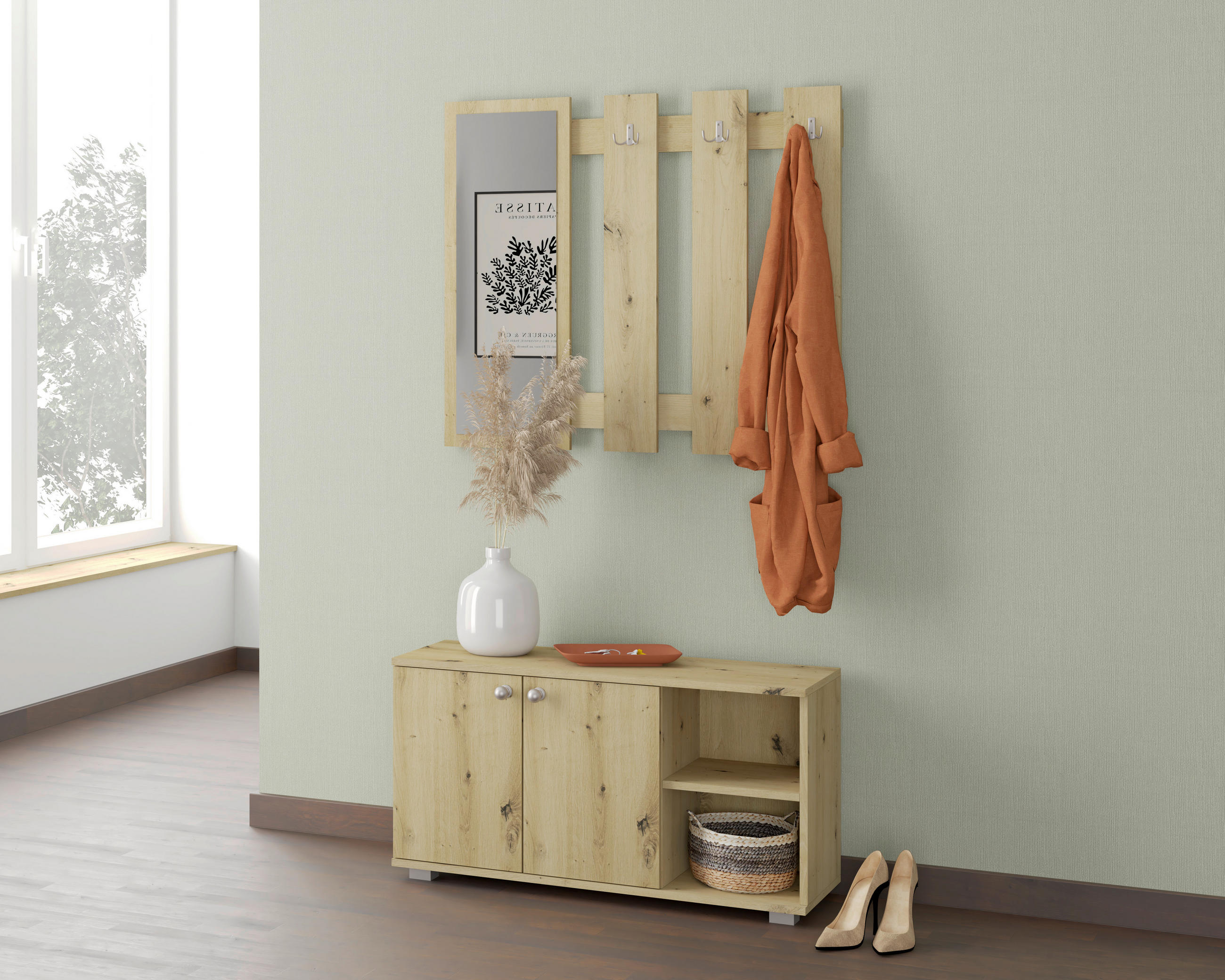 PREDSOBLJE  hrast Artisan  - hrast Artisan, Design, drvni materijal (90/33/180cm)